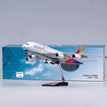 Asiana Airlines A380 Passenger Aircraft Metal Model 1:160 Scale 45cm Resin Material Features Lights and Tires Collector's Grade
