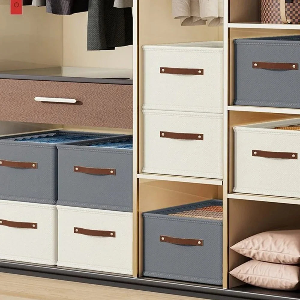 1PC Oxford Clothing and Toy Storage Box Basket Clothes Storage Uncovered Bottom Sweater Sock Bedroom Odorless Storage Cabinet