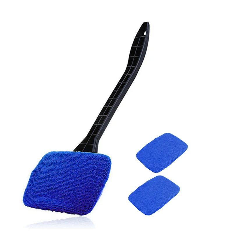 Car Glass Window Cleaner Brush Towel Kit Cleaning Wash Tool Cars Accessories Wash Tools Long Handle Wash Brush Auto Glass Wiper