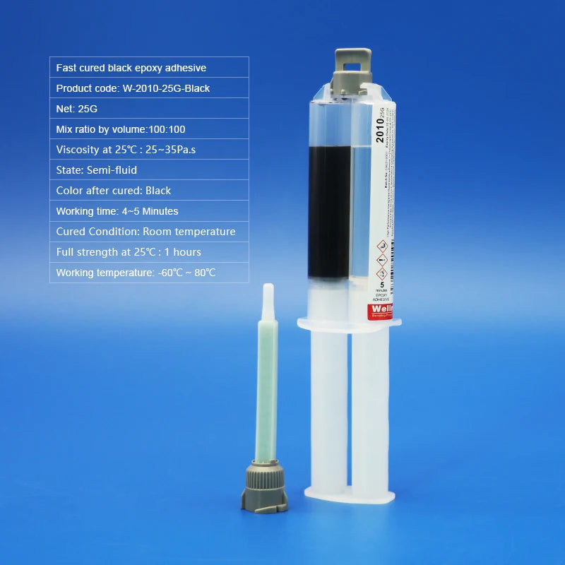Black Epoxy Adhesive Fast Cured Bathroom Accessories Solar Panel Smart Repair 25g Liquid 2 Component 5 Minutes 2010 AB Glue Rapi
