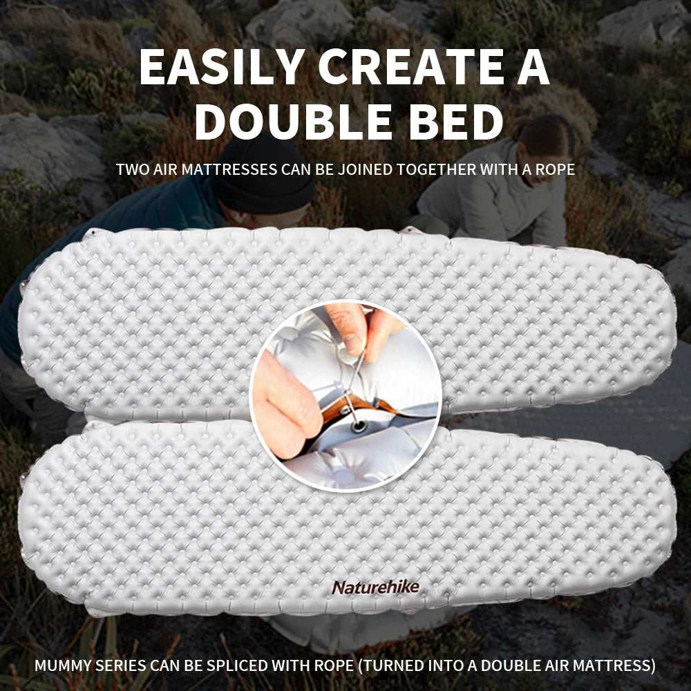Naturehike Camping Mat 3.5/5.8/8.8 High R Value Ultralight Warm Inflatable Mattress Outdoor Portable Folding Inflatable Mats