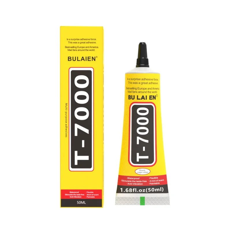 T7000 Black Contact Cellphone Tablet Repair Adhesive Zhanlida Strong t-7000 Glue 15ML 50ML 110ML with Fine Needle Outlet