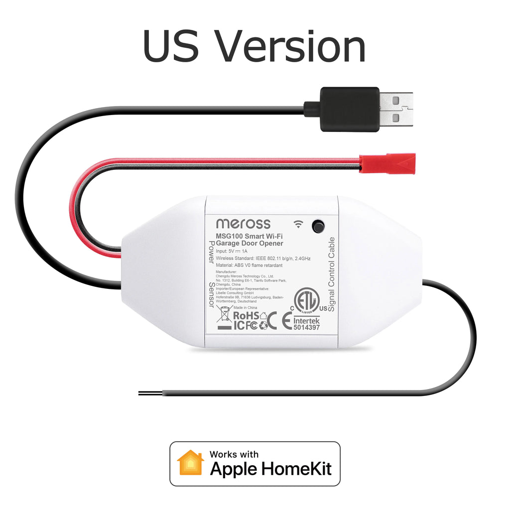 Meross HomeKit Smart WiFi Garage Door Opener, Works with Apple HomeKit, Siri, CarPlay, Alexa, Google Assistant and SmartThings