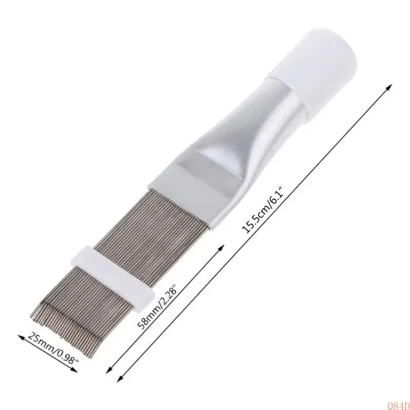 Q84D Radiator & Evaporator Fin Straightener Comb – 2-Piece AC Cleaning Brush Set for Auto HVAC Coil Repair