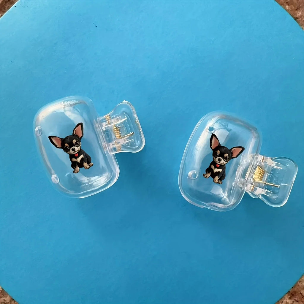 2pcs Cute Chihuahua Toothbrush Clip Portable Set Home Brush Clip Protector For Home And Travel Use Storage Box Gifts For Family