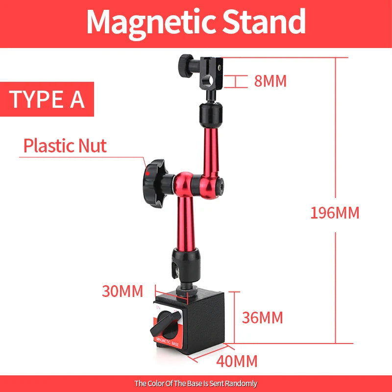 Magnetic Stand Dial Indicator Magnetic Base Holder Stand Dial Gauge Table Scale Precision Indicators Micrometer Measurement Tool