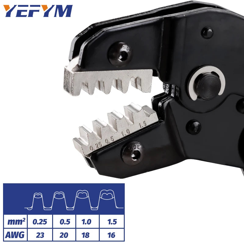 Non-insulated Open Barrel Crimping Tool SN-58B 23-16 AWG /0.25-1.5mm², Dupont Molex JST TE Terminals & EPC PCIE SATA Pins