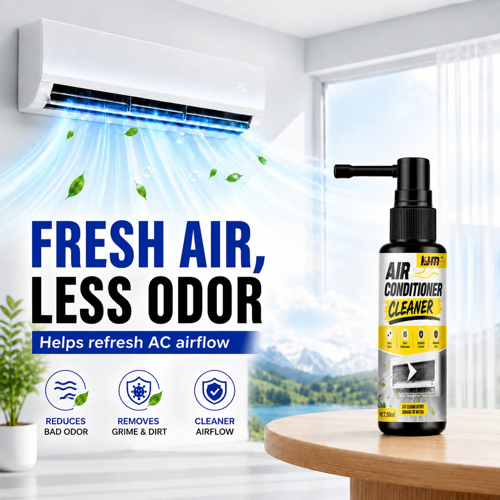 Portable Dual Spray 50ml Mode Car Air Conditioner Cleaner Auto Air Vent Deep Cleaning Foam Mildew Odor Remover