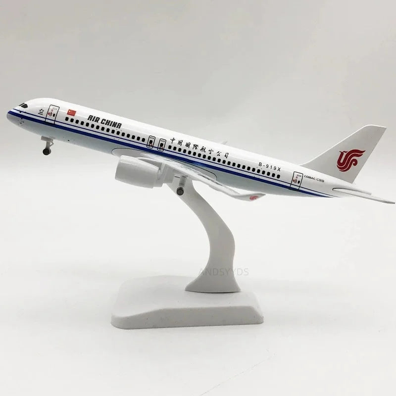 Souvenir Toy Planes 20cm scale Aircraft Series C919 Air China Airways Alloy Adults Fun Metal Miniature Airplane Diecast Model