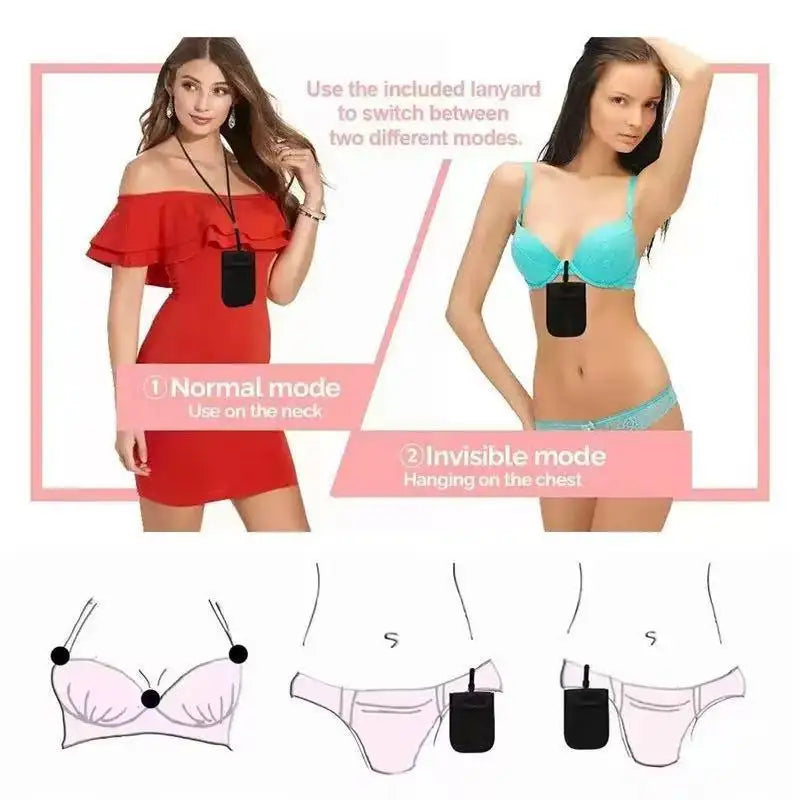 Undercover Bra Wallet Under Clothes Adjustable Money Belt Pouch Secret Travel Pocket Flap Small Storage Bag Outdoor Accessories