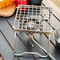 ABGG-BBQ Folding Grill Grill Stand Gas Outdoor Home Duty Portable Mini Campfire For Camping Picnic Grate