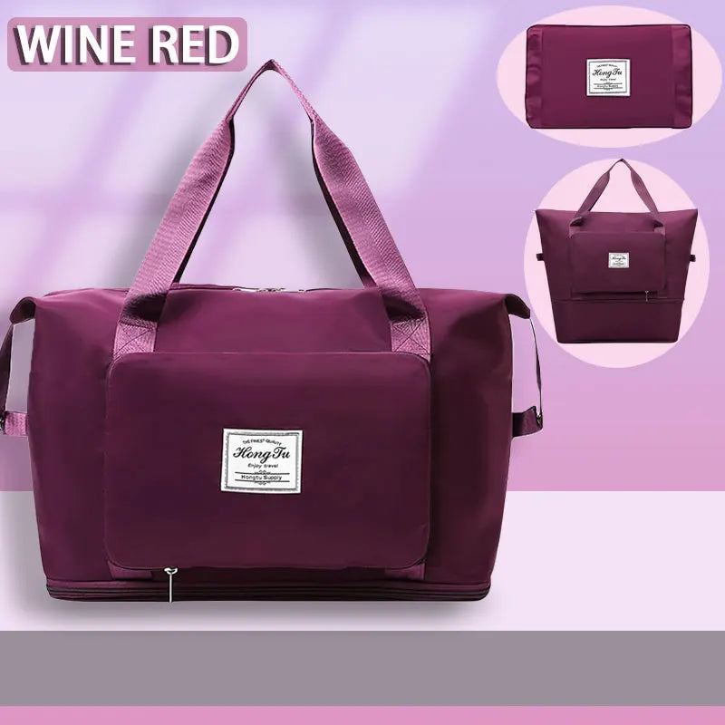 Foldable expandable travel bag, large capacity waterproof luggage bag, tote bag, travel luggage bag suitable for weekend camping