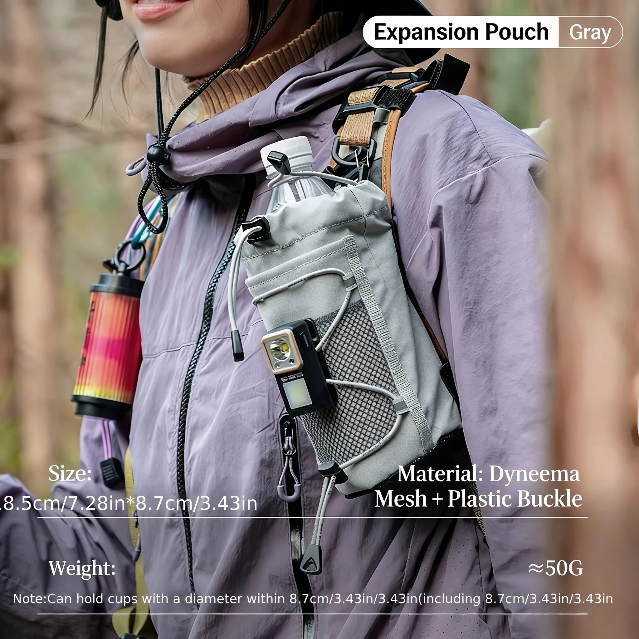 Multifunctional Outdoor Waist Pack for Water Bottle with Secure Hook Design Breathable Durable for Hiking Camping Unisex