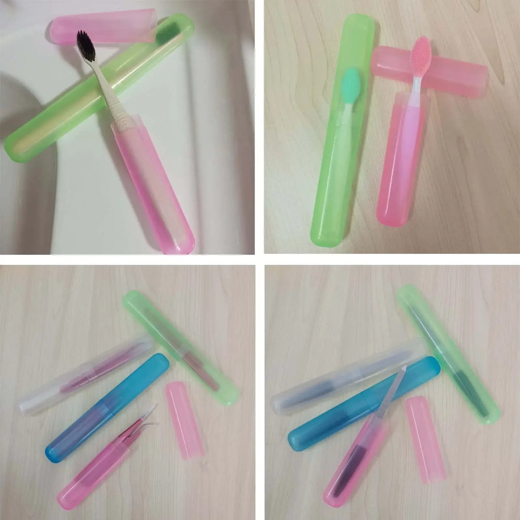 Travel Portable Toothbrush Box, Breathable Toothbrush Storage Box, Frosted Dustproof Toothbrush Protection Box, Toothbrush Cover