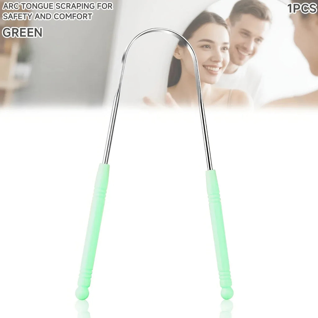 1/4pcs Tounge Scrapers Limpiador De Lengua Stainless Steel Fresh Breath Cleaning Coated Tongue Toothbrush Oral Hygiene