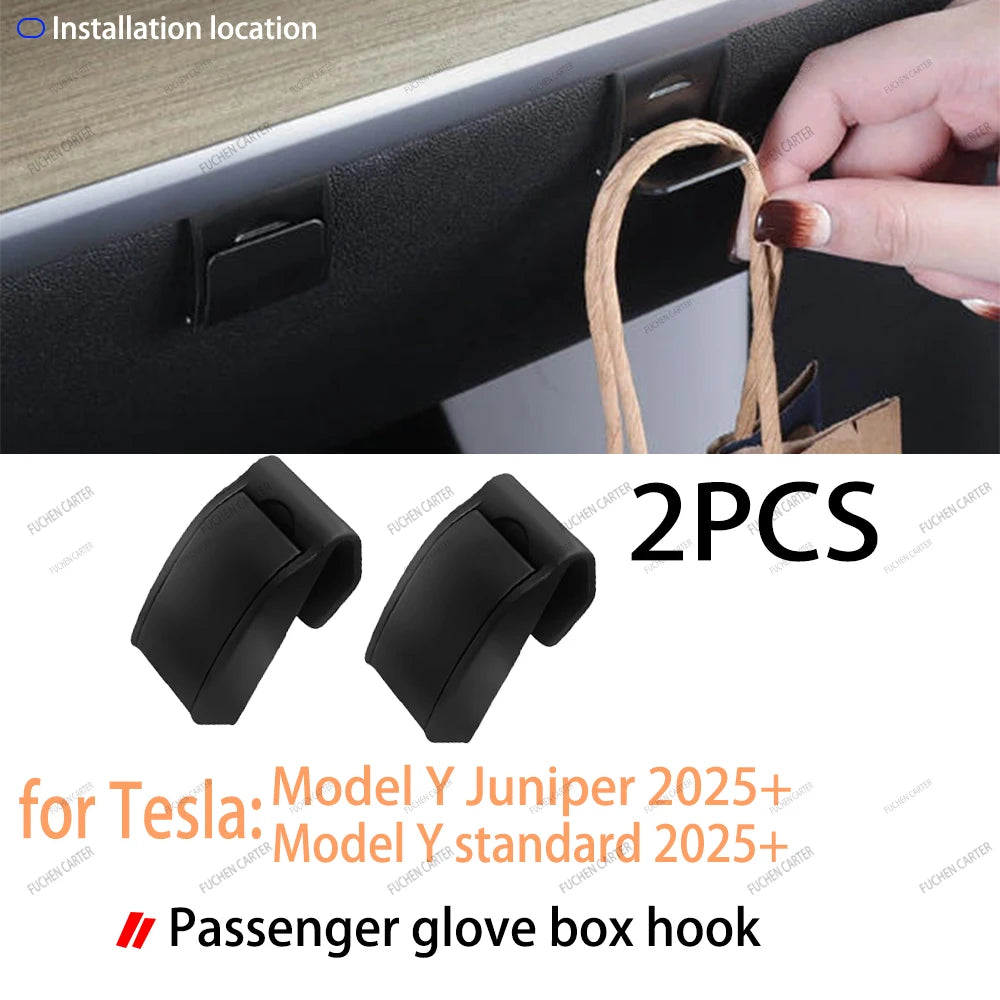 For Tesla Model Y Juniper 2025& Standard 2025+ Console & Armrest Hidden Storage Box Cup Holder Console Organizer Box Accessories