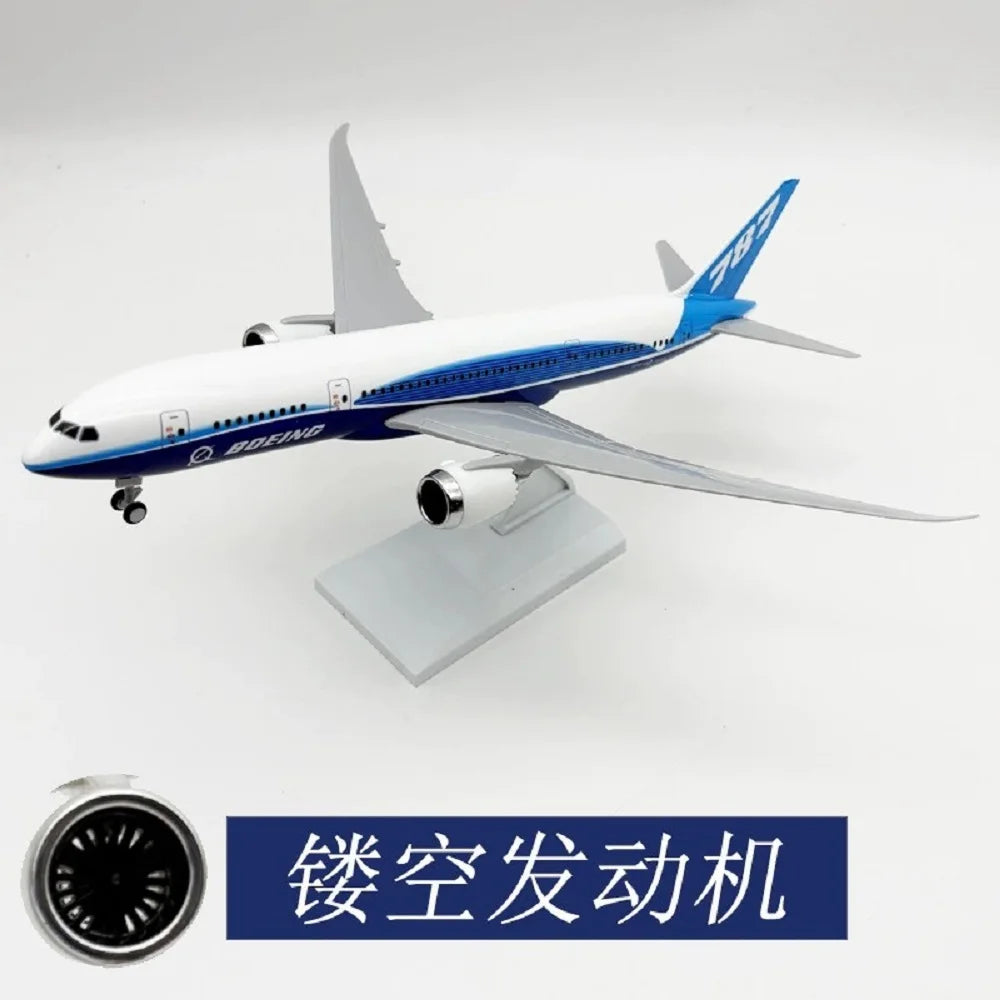 30cm Plastic Model Airplanes B787 Prototype Airways Diecast 1/250 Scale Aircraft Assembly Model Souvenir Toy Planes With Stand