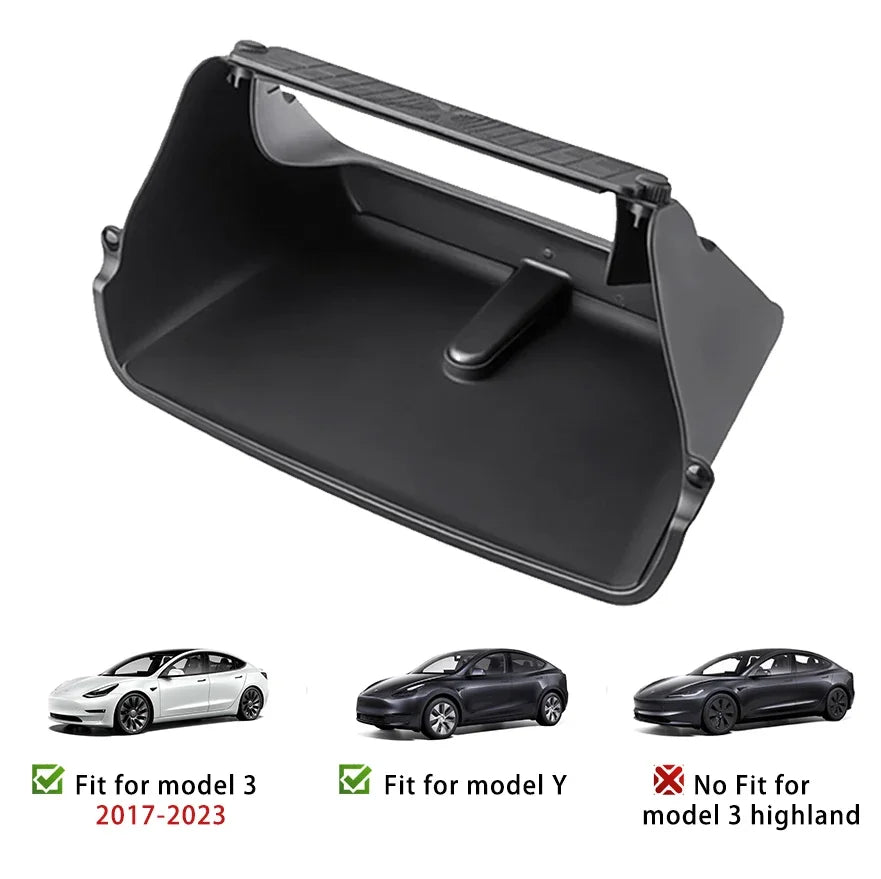 Center Console Organizer For Tesla Model Y Model 3 Highland/ Juniper 2019-2025  under screen storage box Behind Screen Storage