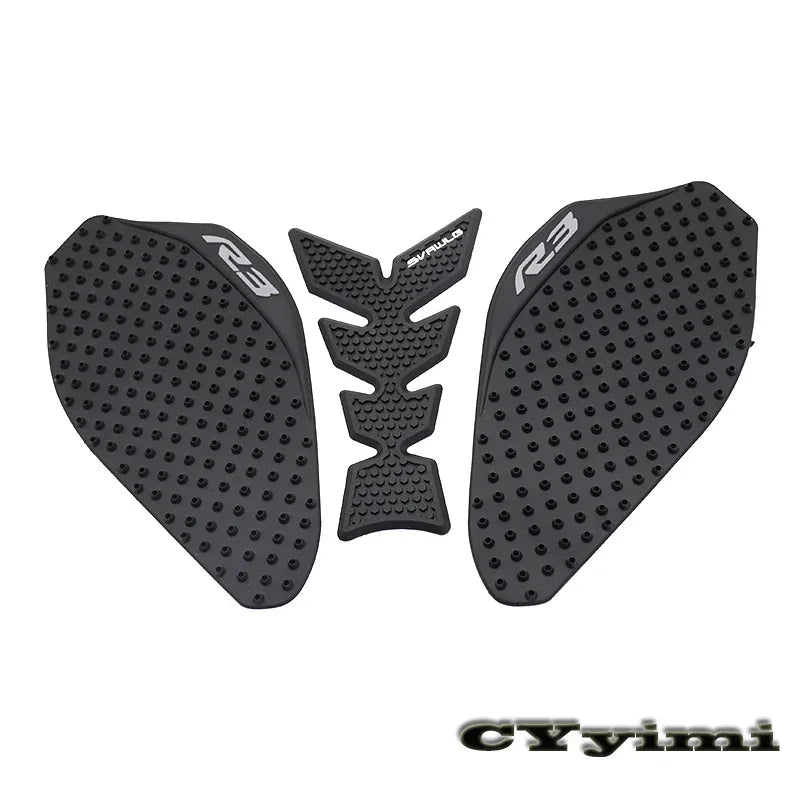 For YZF R3 YZFR3 2019 2020 Non-Slip Motorcycle Tank Pad Gas Side Sticker Fishbone Knee Protector Decals