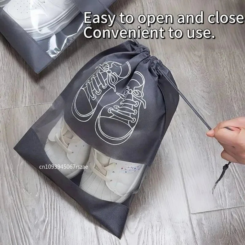 1-30PCS Shoes Storage Organizer Bags Non-Woven Shoe Dust Bags Portable Travel Shoe Bag Shoes Storage Packing Pouch Organizers