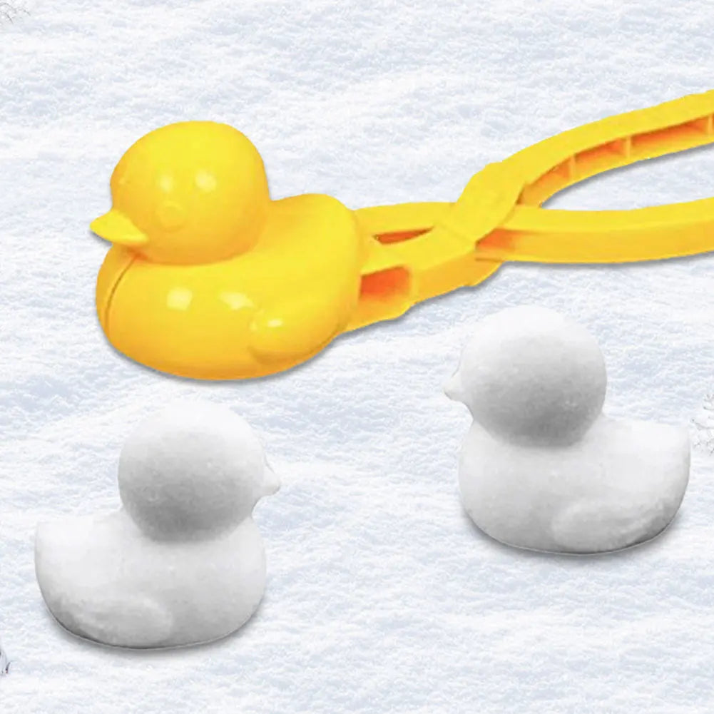 4pcs Cute Bear Duck Snowball Clip Snow Clay Ball Maker Creative Snowballs Mold Snow Shovel for Kids Outdoor Sports Snow Toys