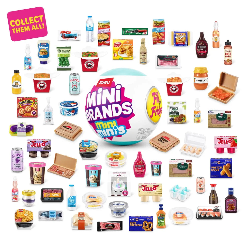Zuru Mini Brands Fill The Fridge Mini Minis Blindbox Toy Collectible Miniature Surprise Toy
