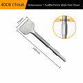 Durable Hexagonal Shank Slotting Flat Chisel Steel Flat Head Impact Bit Wear-resistant High Hardness Impact Drill Bit Brick