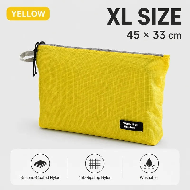 Ultralight Waterproof Travel Storage Bag Silicone Coated Nylon Organizer Pouch Clip On Camping Hiking Backpack Gear Packing Bag