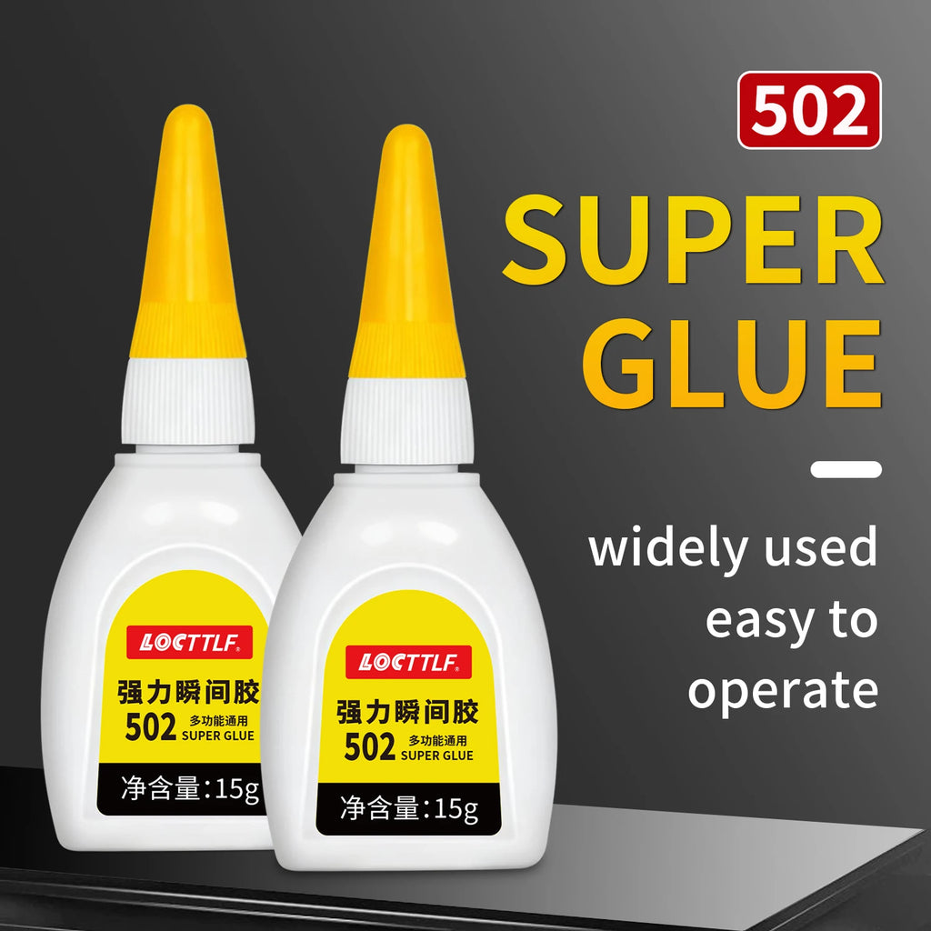 1/2/3pcs LOCTTLF 502 Super Glue Cyanoacrylate Quick Dry Instant Strong Bond Adhesive For Home Office Industrial Repair Materials