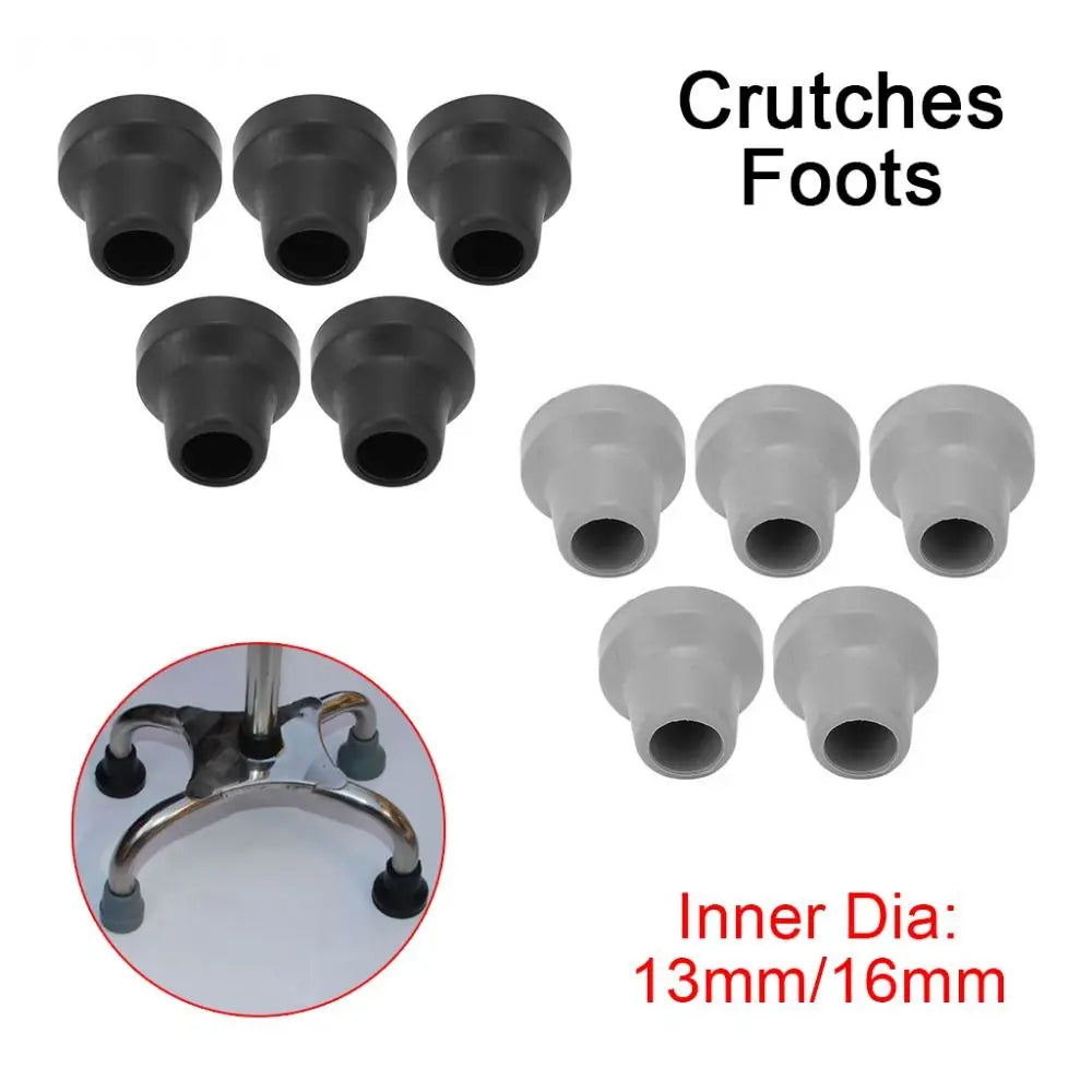 1Pcs 13mm/16mm Rubber Trekking Pole Foot Covers Outdoor Hiking Stick Feet Accessories Durable Non-slip Crutch Pads Replacement