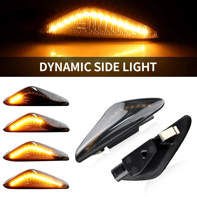 2PCS Canbus For BMW X3 F25 2007-2019 X5 E70 2007-2013 X6 E71 E72 2007-2014 LED Turn Signal Side Marker Lights Car Accessories
