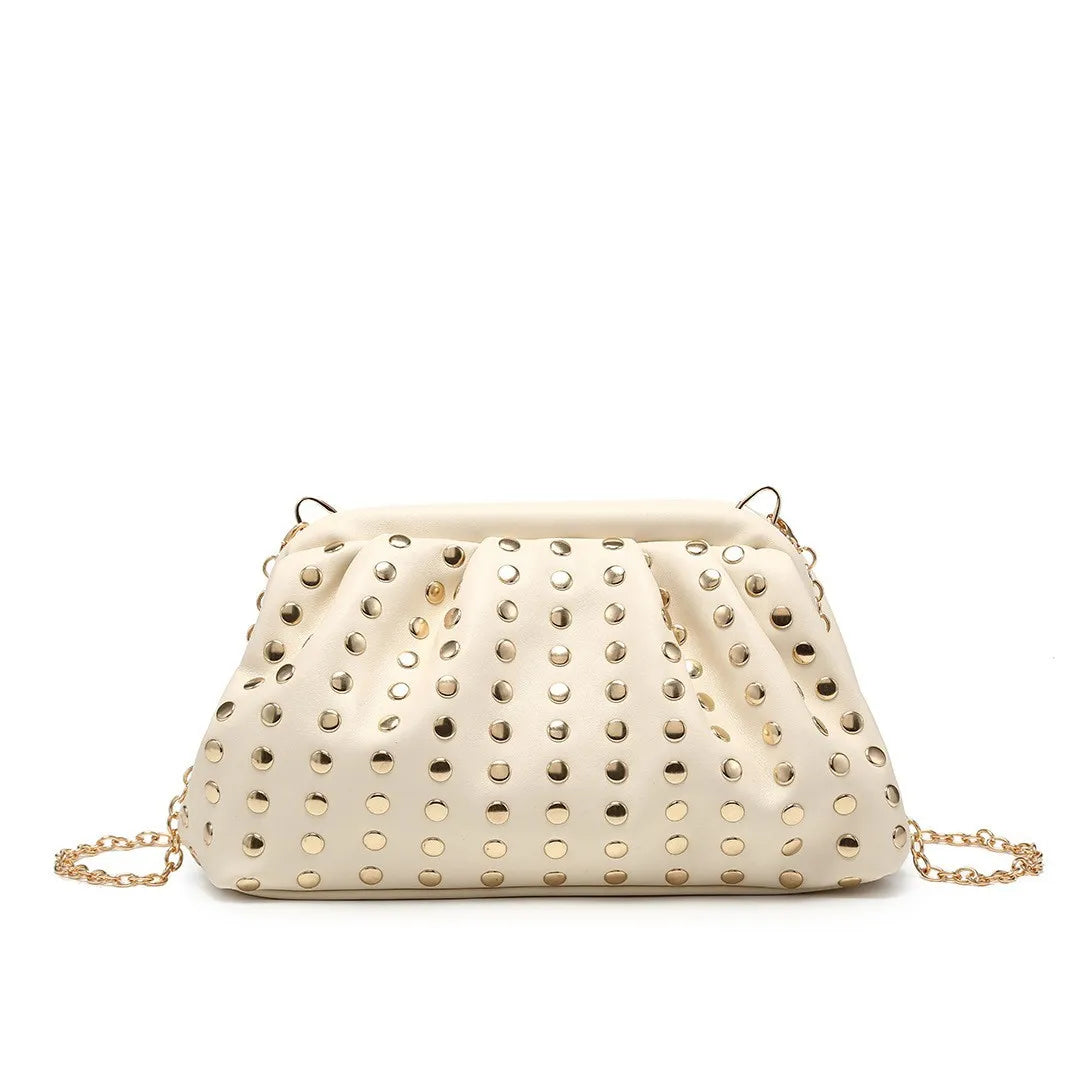 Rivet bag Niche design Punk shell bag Cloud bag