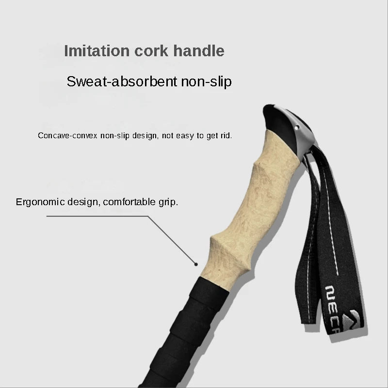 1pcs Aluminum Outdoor Hiking Anti Shock Walking Sticks Telescopic Trekking Climbing Poles Ultralight Walking Canes 135CM
