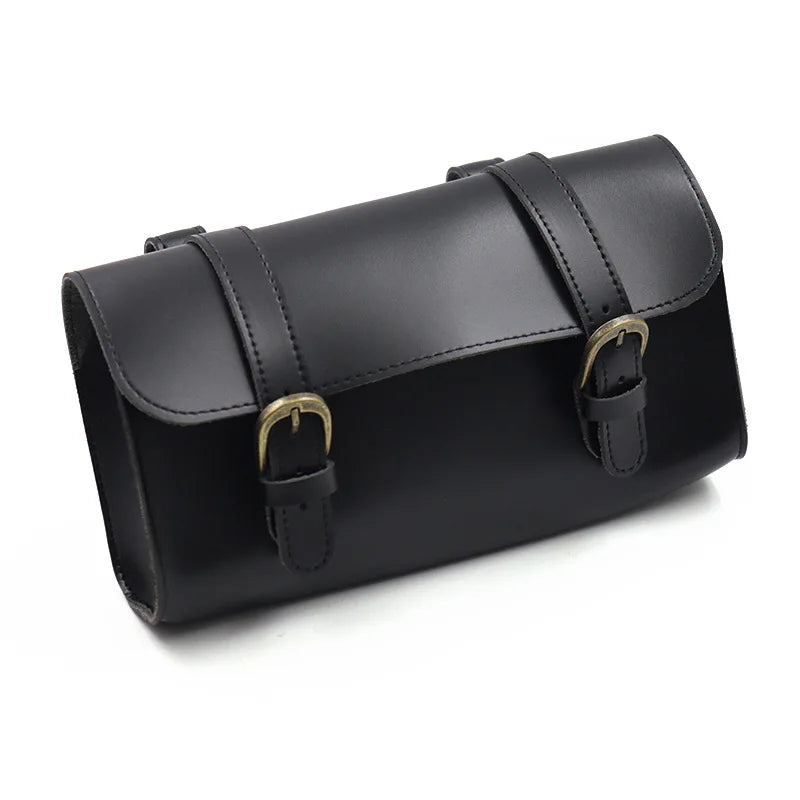 Free name print PU Leather Mountain Front Electric Folding Bike Bag Men and Women Exclusive Outdoor Cycling Bicycle Accessories