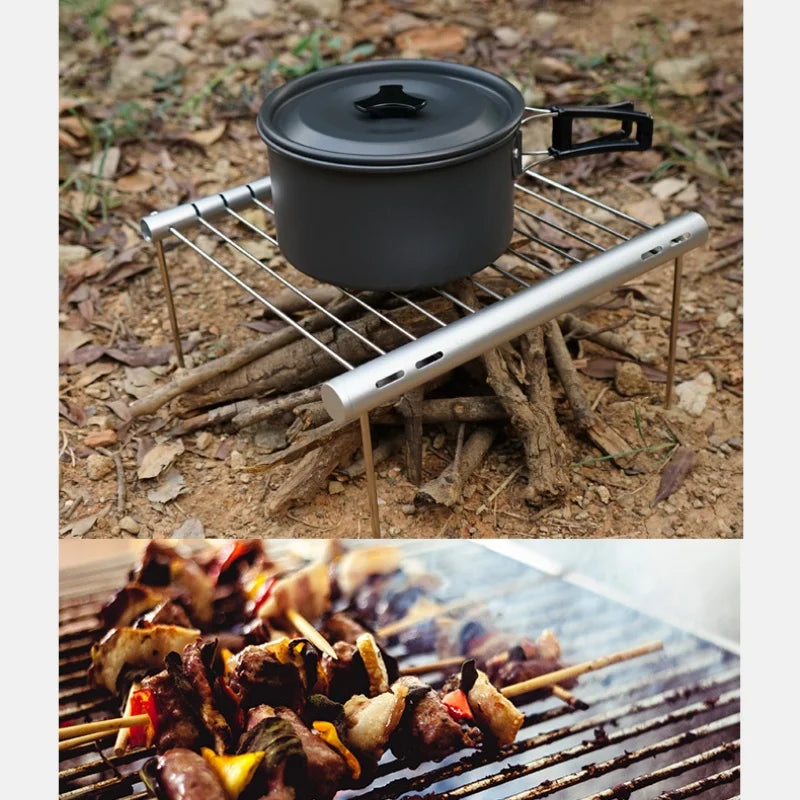 NEW Portable Stainless Steel BBQ Grill Folding Charcoal Barbeque Mesh for Camping Picnics Travel Backpacking Survial Grill Tools