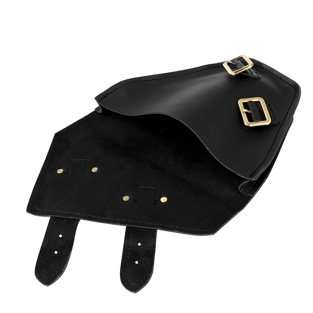 Universal Motorcycle Tool Bag Faux Leather Waterproof Saddlebag Side Pannier Retro Sissybar Pack