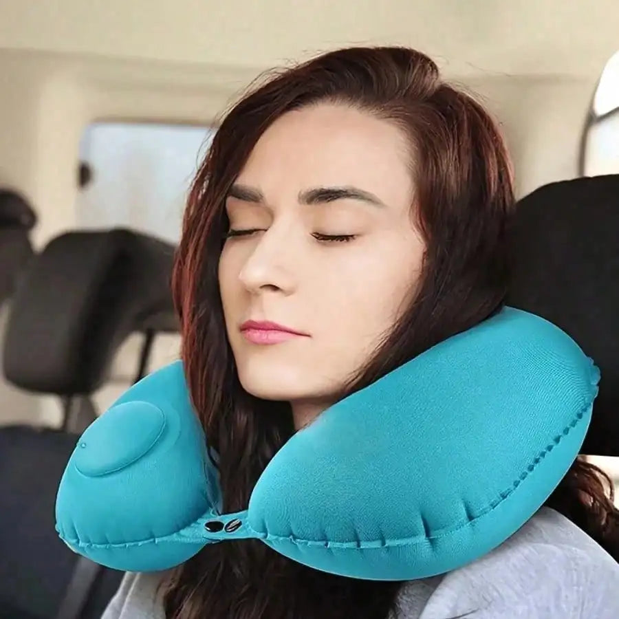 Inflatable Neck Pillow for Traveling, Blow Up Neck Pillows for Air Travel, Travel Pillows, Inflatable U-shaped Pillow