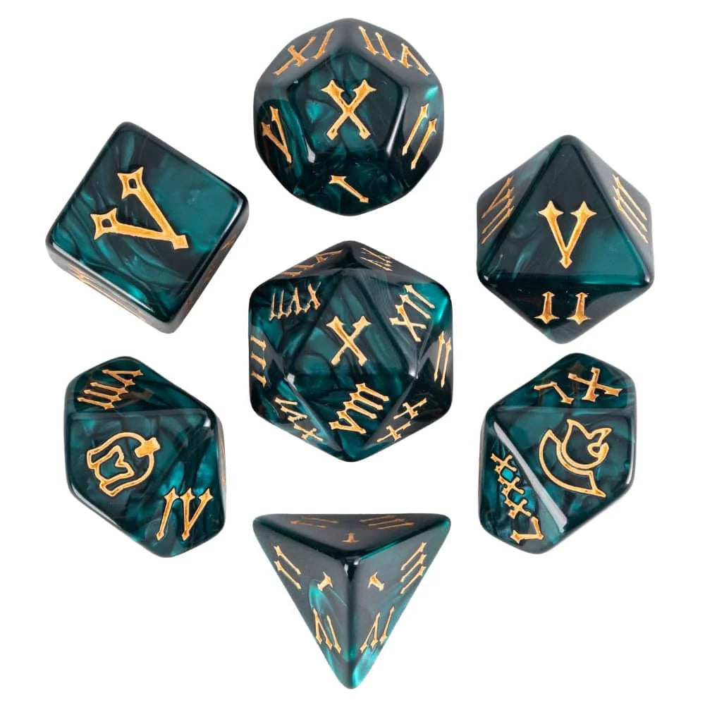 New Roman Font D&D Dices 16mm Pearl Texture D4 D6 D8 D10 D% D12 D20 Polyhedral Dice Set for Tabletop Role Playing Board Games