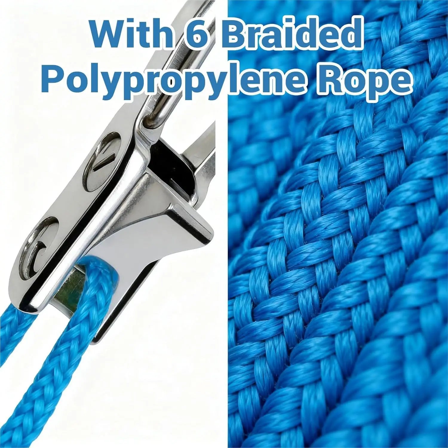 Roller Hook Rope Tensioning Tool with Roller Hook & Safety Buckle, Fits 4-6mm Diameter Rope, Camping Tent Ropes Securing Tool
