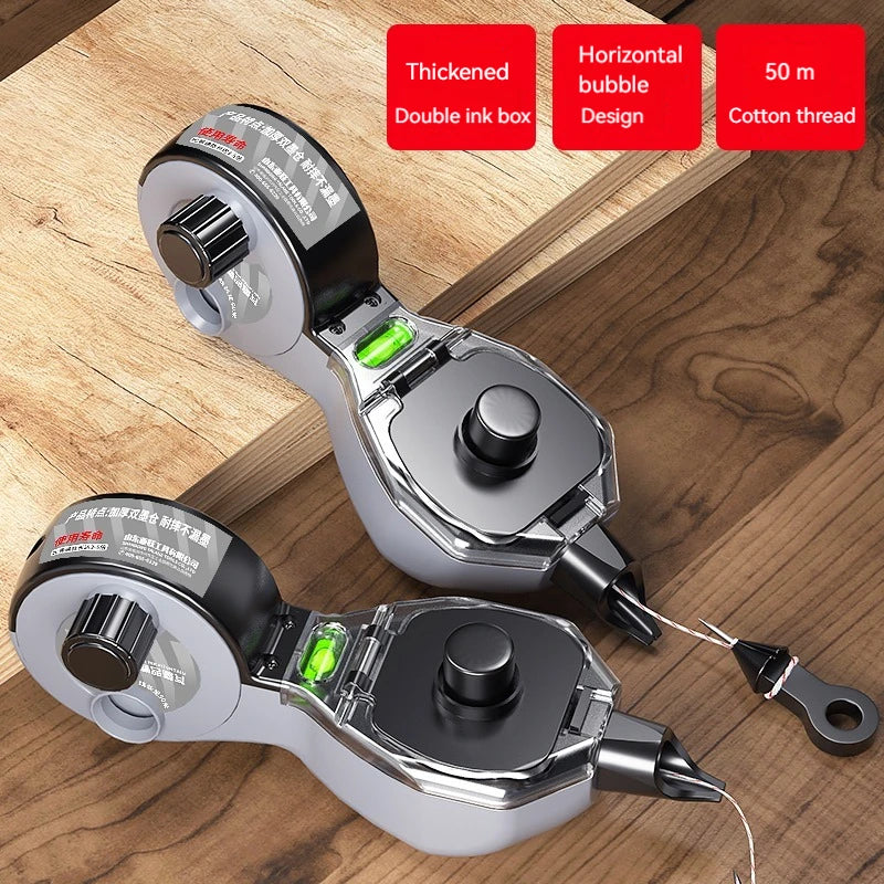 Woodworking Ink Fountain Automatic Drawing Line Marker Carpentry Building Construction Ground Marking Scriber Spirit Level Tools