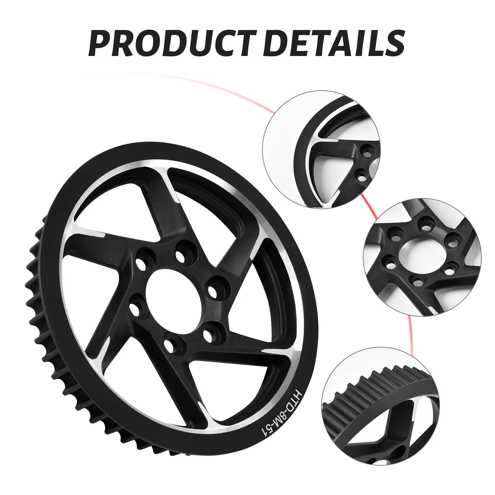 Motorcycle OEM Rear Belt Pulley Drive Wheel Transmission Gear Center Axle Sleeve Part for Surron Light Bee X/S Electric DirtBike