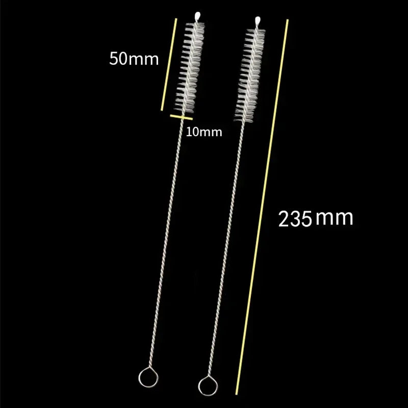 100/1pcs Drinking Straw Cleaning Brush Kit Stainless Steel Long Handle Cleaner Brushes for Baby Cup Bottles Straws Clean Tools