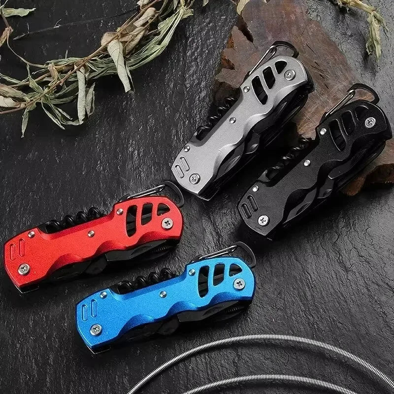 Multifunctional Folding  Portable Stainless Steel Pocket Knife Outdoor Camping Emergency CombinationTool Survival Gear