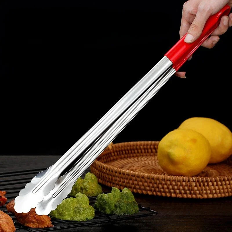 Stainless Steel Food Tongs, Multi-purpose Kitchen Clip, Anti-scalding, Super Long Fried Fritters, Barbecue Food Clip, Commercial