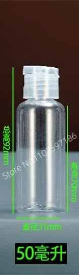 30/50/100pcs 5-120ml Plastic Squeeze Bottle with Flip Cap PET Lotion Shampoo Empty Cosmetic Sample Container Travel Bottles