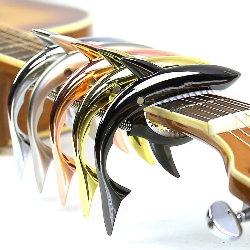 1PC Shark Guitar Capo Zinc Universal Quick Change Clamp for Acoustic Musical Instrument Accessories