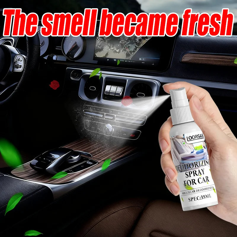 LOORSAN Car AC Deodorizer Spray - Molecular Deodorization to Instantly Remove Smoke & Vent Odors, Refresh Vehicle Air