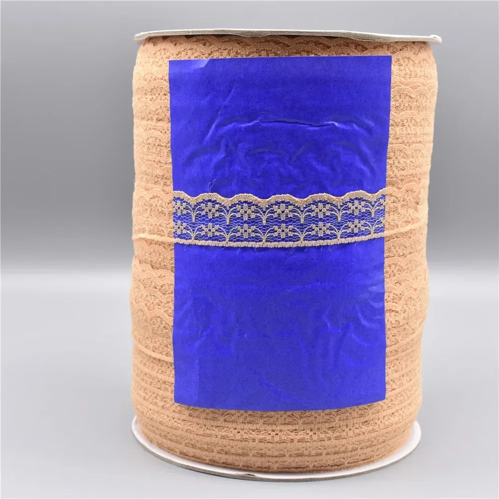 Wholesale 600yards/Roll White Lace Ribbon Width/22mm Lace Trim Fabric Embroidered Sewing Decoration African Lace Fabric Applique