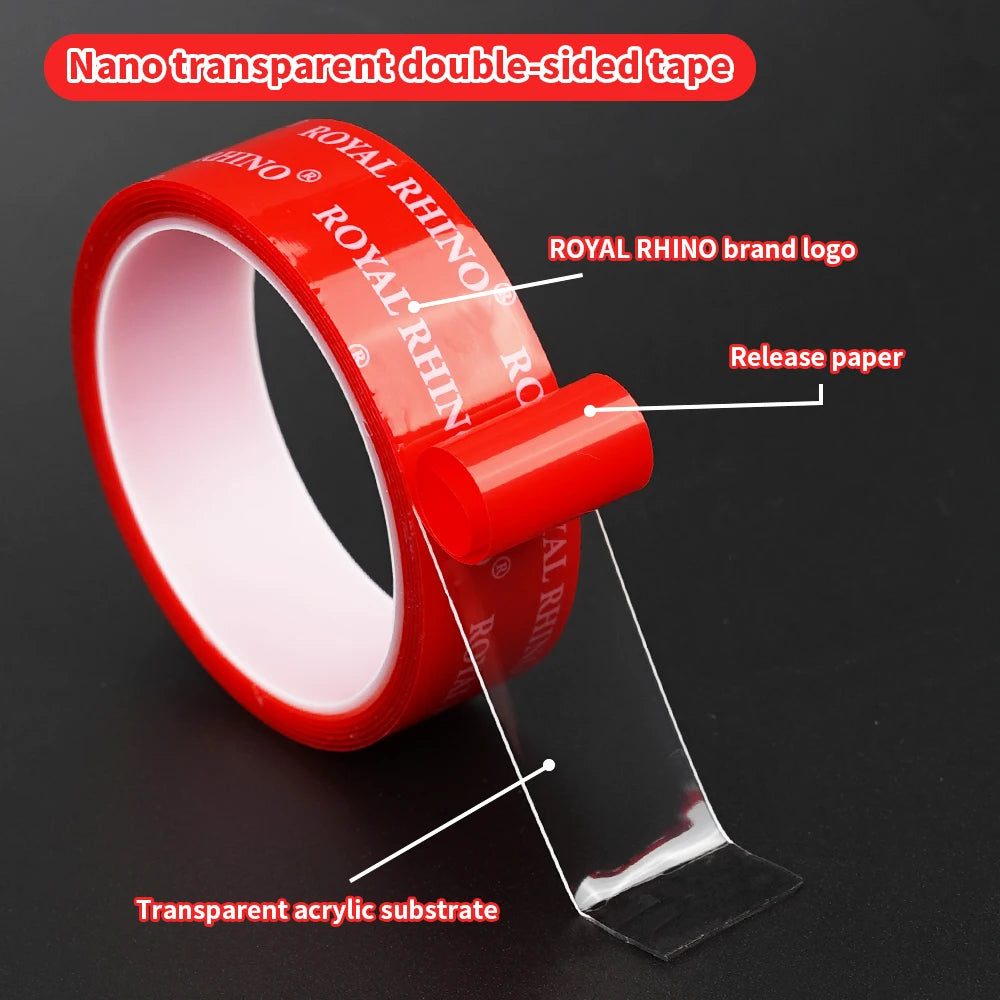Strong Car Special Clear Double Sided Tape Heavy Duty Acrylic Foam Adhesive Sticker for Auto Rear Spoiler Household Accessories