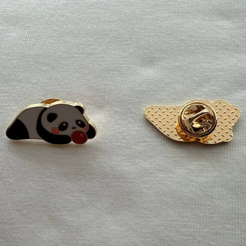 6pcs Cartoon China Panda Badge Autumn/Winter Clothing Accessories Brooch Men's and Women's Backpack Decoration Gift